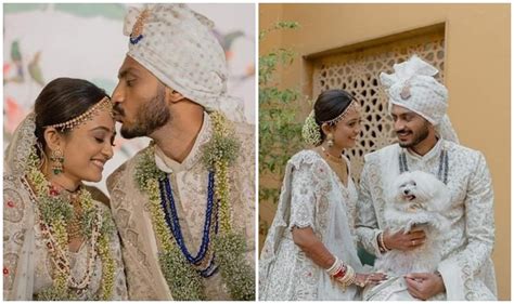 axar patel marriage wedding pics of axar patel and meha patel go viral