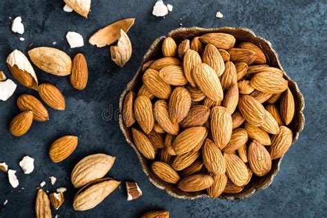 Almond Nuts In Bowl Almonds Stock Image Image Of Health Natural