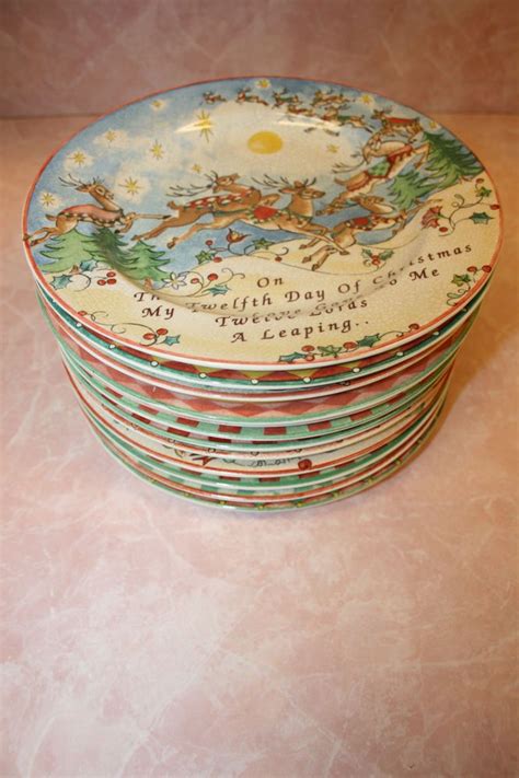 12 days of christmas plates. 222 FIFTH AVENUE - 12 DAYS OF CHRISTMAS DESSERT PLATES ...