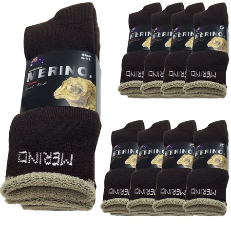 9 Pairs Merino Wool Socks Mens Heavy Duty Premium Thick Work Socks