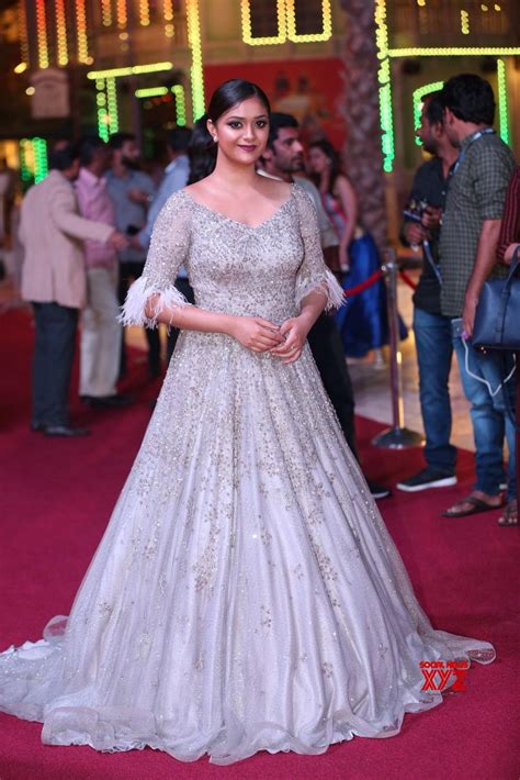 Actress Keerthy Suresh Stills From Siima Awards 2018 Red Carpet