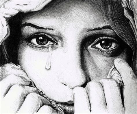 Bleistiftzeichnungen Cry Drawing Face Art Drawing Drawing Sketches