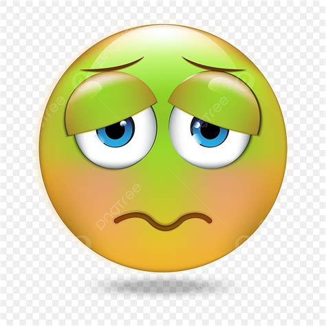 Feeling Sick Clipart Transparent Png Hd Feeling Sick Emoji In 3d Sick