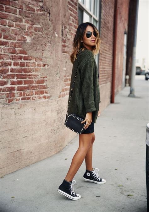 21 cool ways to wear black converse sneakers le fashion fashion style outfits with converse