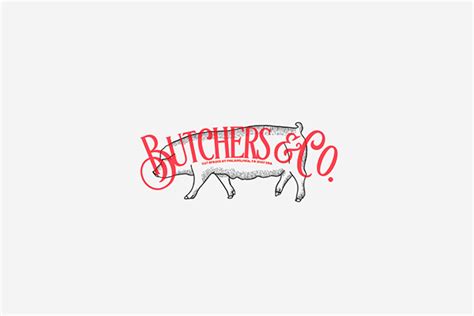 Butcher Shop Graphic Branding On Behance Farm Layout Butcher Shop
