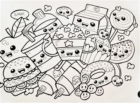 Cute Food Coloring Pages Collection - Whitesbelfast