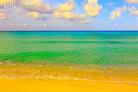 Paradise Deserted Turquoise Beach Sunset Cancun Caribbean 이미지