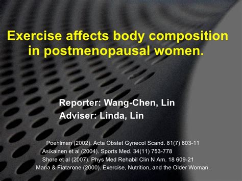 Excess fat certainly has an adverse effect on one's appearance and health. Exercise affects body composition