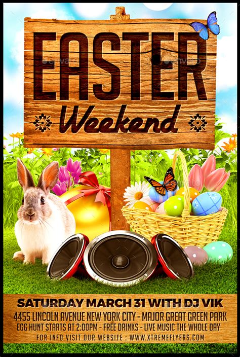 Free Easter Party Flyer Templates Printable Templates