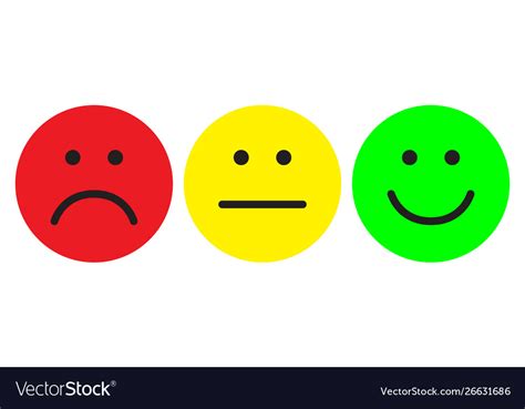 Red Yellow And Green Smileys Royalty Free Vector Image