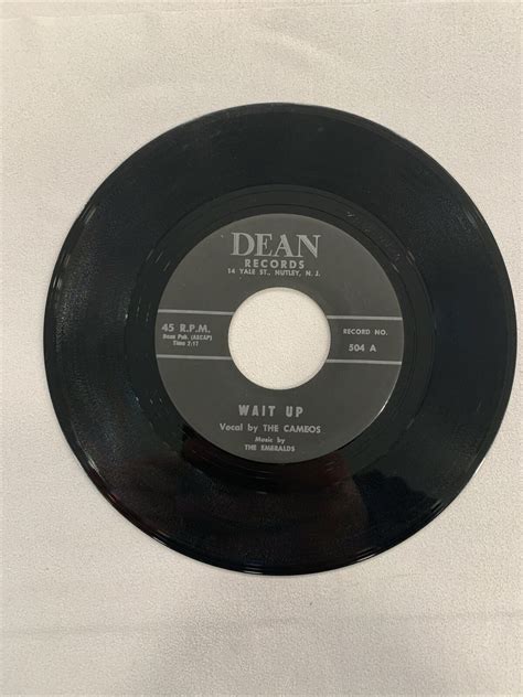 Cameos Doo Wop Rockabilly 45 Rpm Wait Up Lost Lover Dean Record 7