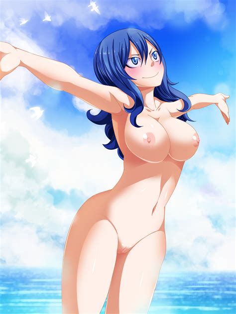 Rule 34 1girls Blue Eyes Blue Hair Blush Breasts Fairy Tail Female Female Only Juvia Lockser