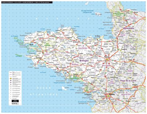 Carte Routière De Bretagne Voyage Carte Plan