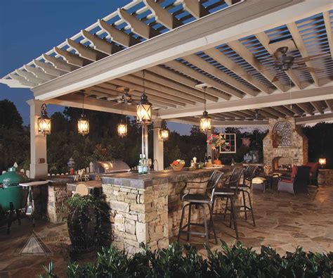 From google sketchup to real world: pendant-lighting-outdoor-kitchen-with-pergola | Outdoor ...