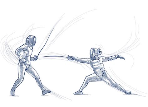 Hand Drawn Sketch Pencil Illustration Olympic Games Athletes — Stock