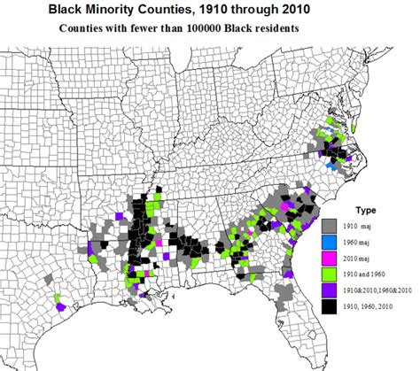 A Century Of Change In The Us Black Population 1910 To 2010