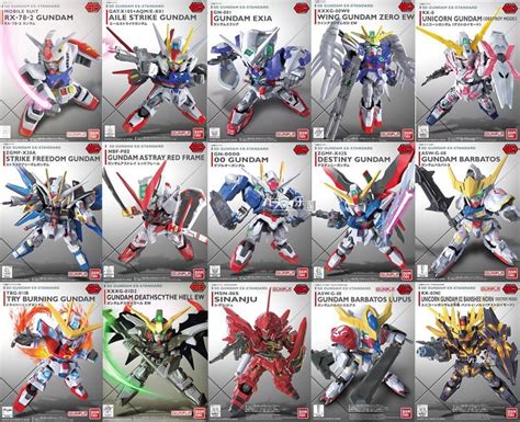 Wstxbd Original Bandai Sd Gundam Bb Ex Standard 001 015 Pvc Figure