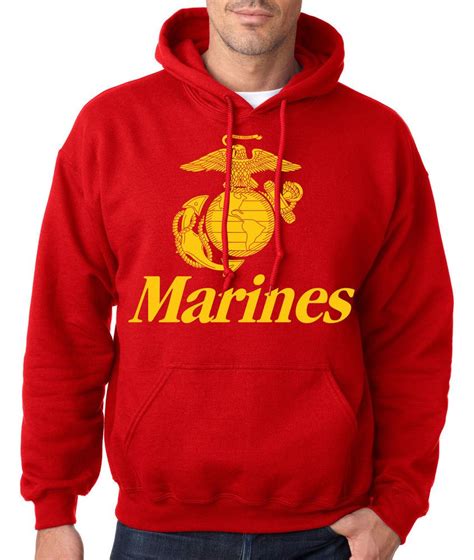Marines Hoodie Usmc Us Hooded Sweatshirt Military Semp Marine Corps