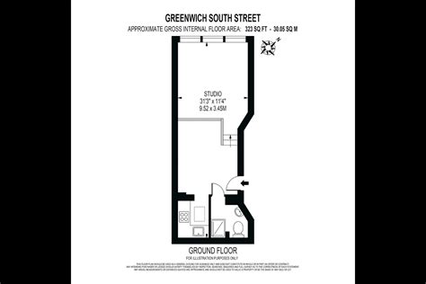 1 Bedroom Flat Greenwich South Street Greenwich Se10 8pp £250000