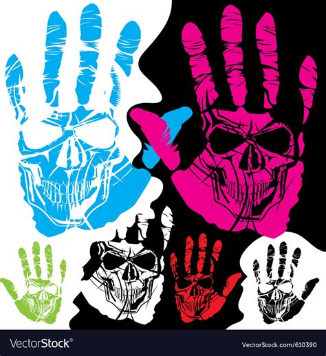 Skull Hands Design Royalty Free Vector Image Vectorstock