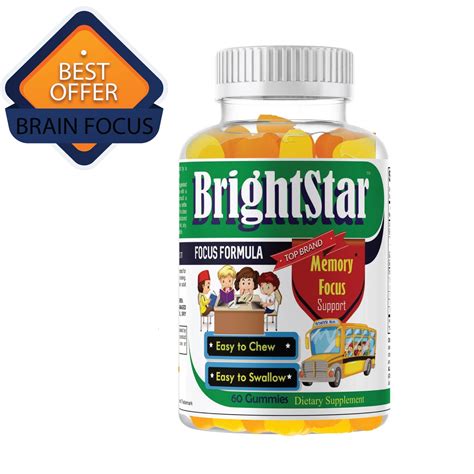Brightstar Kids Brain Booster Supplement For Memory Focus And Clarity