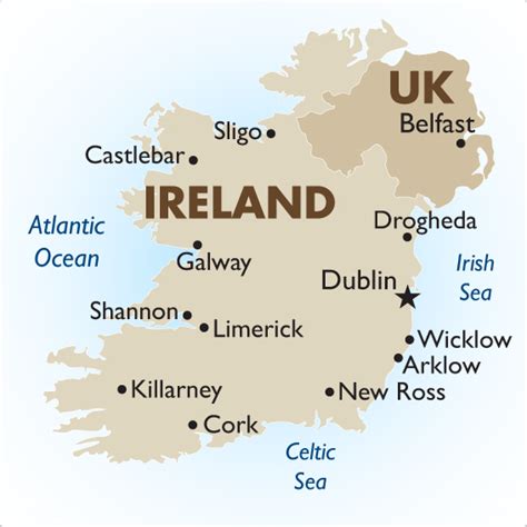 Republic Of Ireland Map Europe