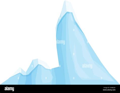 Underwater Iceberg Icon Cartoon Vector Ice Arctic Freeze Pole Stock