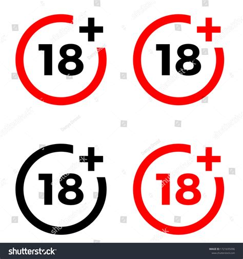 Under 18 Sign Warning Symbol Over Stock Vector Royalty Free