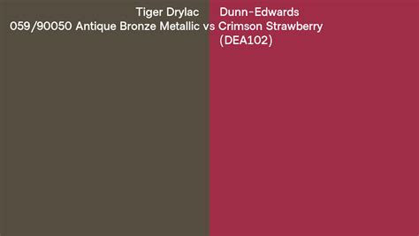 Tiger Drylac 059 90050 Antique Bronze Metallic Vs Dunn Edwards Crimson