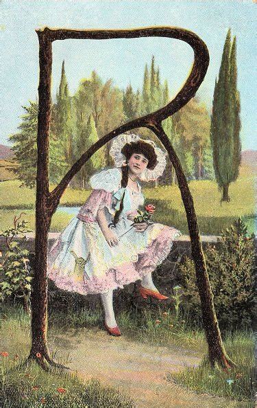 Victorian Postcard Woman Wgiant R The Graphics Fairy