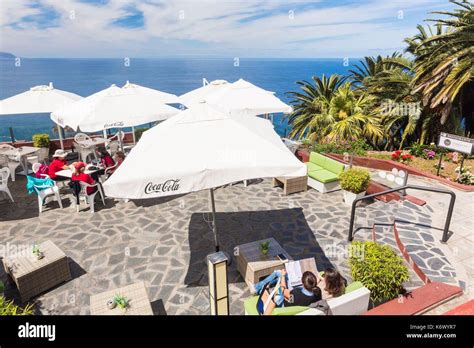 Spain Canary Islands Tenerife Island El Sauzal Terrace Of The Bar