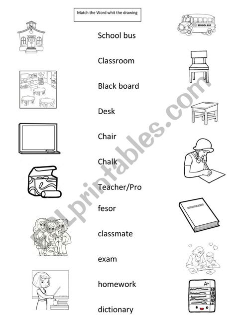 School Vocabulary Esl Worksheet By Lizza 33