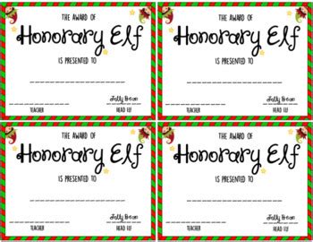 Our honorary elf certificate is signed by head elf sparky and includes a custom gold embossed seal from the north pole. Honorary Elf Certificate - Factory are passed ios 9001 ...