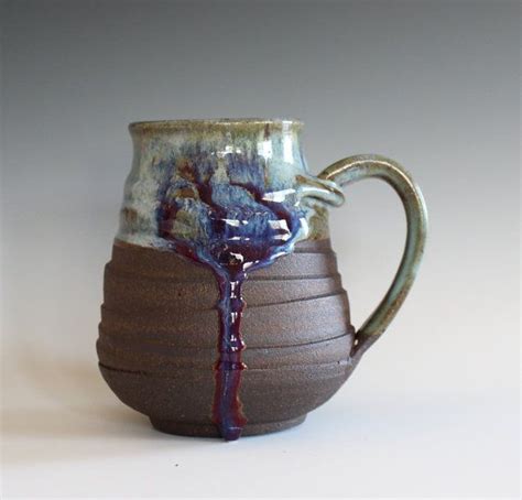 Twisted Coffee Mug 20 Oz Pottery Coffee Mug Handthrown Etsy Mugs