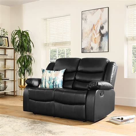 Sorrento Black 2 Seater Recliner Sofa Furniture And Choice
