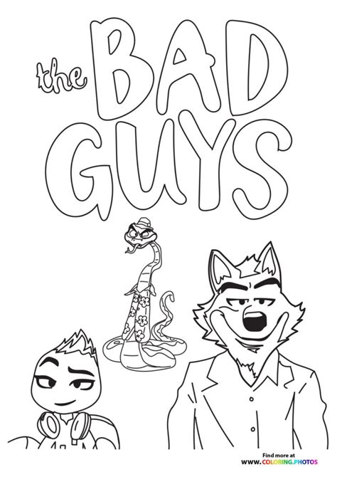 The Bad Guys Gang Coloring Pages For Kids