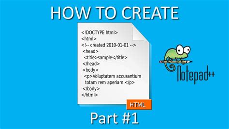 How To Create Html Documents In Notepad Part 1 Youtube