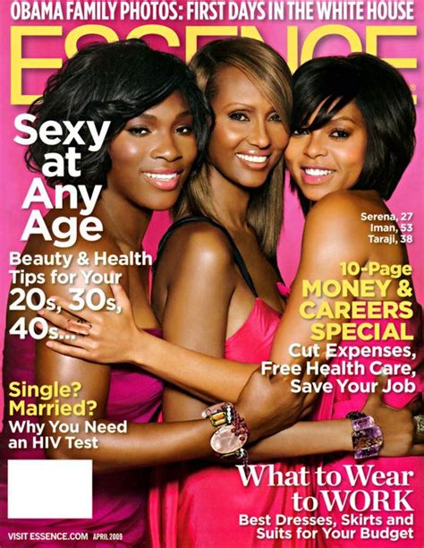 serena williams iman and taraji p henson april 2009 essence magazine essence magazine