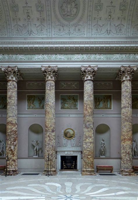 A View Of The Marble Hall At Kedleston Hall Derbyshire England