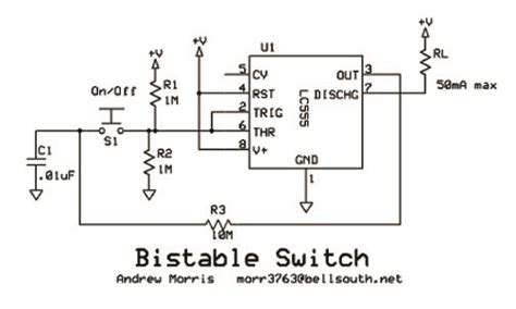 Bistable Switch Circuit By Andrew R Morris