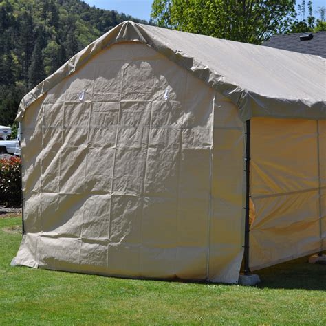 At mp canopies, we also custom make top quality tarps for those who want the best, either to keep your valuables protected from the sun or rain. 14 Foot Wide - Replacement Carport Solid End Panel - Tan ...