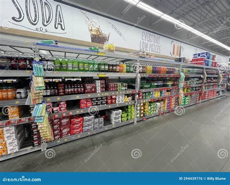 Walmart Grocery Store Soda Section Side View Editorial Photo Image Of