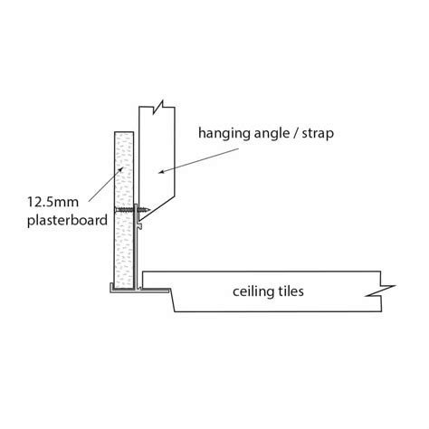Ws Trade Range Type Ua01 Upstand Detail To Suspended Ceiling Or Plasterboard Trim 3m White
