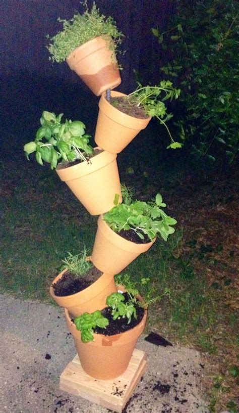 Stand it up with the cedar board touching the table; Diy standing herb garden ( Home Depot ) | Herb garden ...