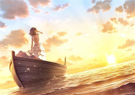 Anime Girl Water And Beautiful Anime 1435217 On