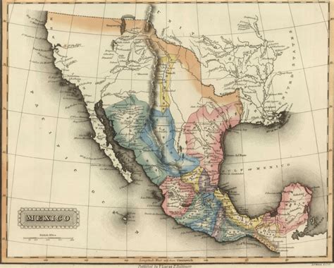 Mapa Antiguo De México 1823 Mapoteca