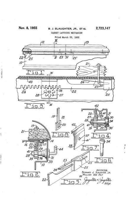 Casket Patent Drawing Cincinnati
