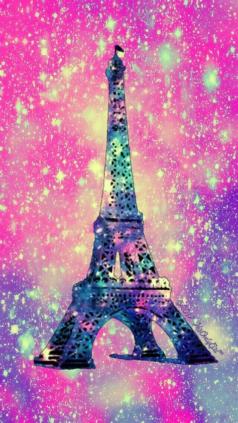 Eiffel Tower Sparkle Galaxy Wallpaper I Created For The App Cocoppa