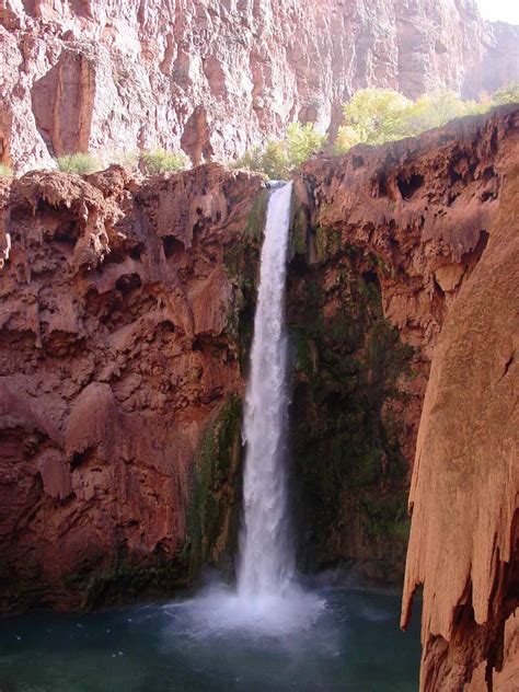 Mooney Falls Havasupai Indian Reservation Arizona Usa