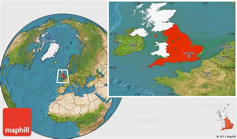 But it's also home to so much more. Satellite Location Map of England, highlighted country